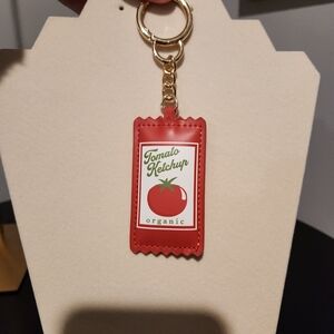 Red Tomato Ketchup Keychain